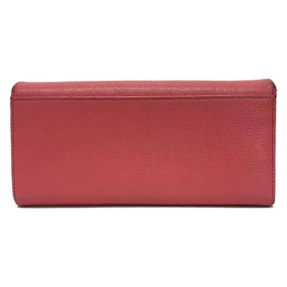 Auth FURLA - Pink Leather Long Wallet - Picture 3 of 5